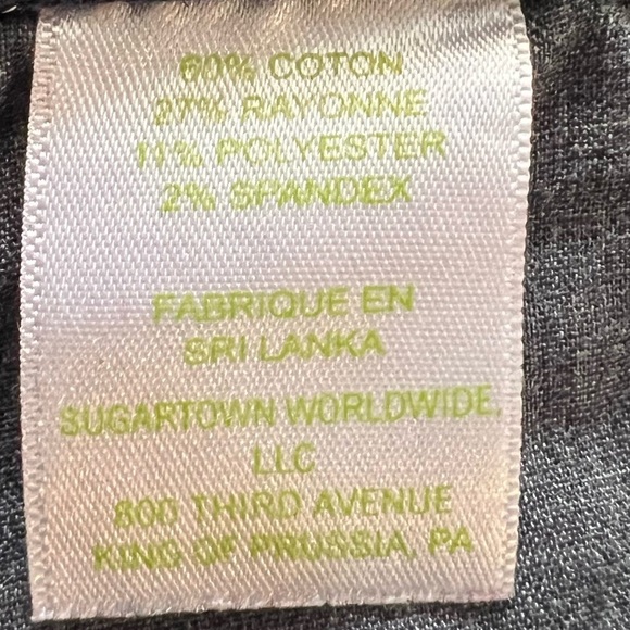 Lilly Pulitzer Worth Skinny Pants Sateen Jeans Stretch Midnight Navy Size 0 - Picture 4 of 7